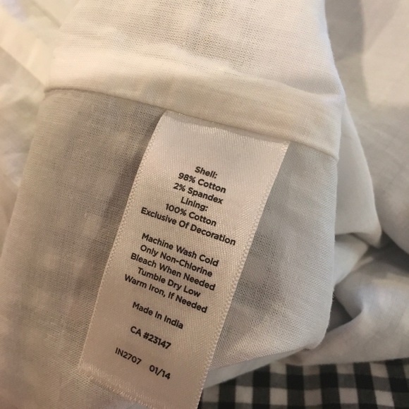 Talbots Gingham & Lace Dress 6P FREE SHIP - Picture 3 of 5